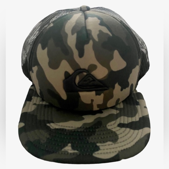 QUIKSILVER Camo Camouflage Hat Snapback Cap Unisex OSFM One Size Fits Most - Picture 1 of 7